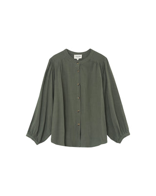 BLOUSE VERT PORTRAIT