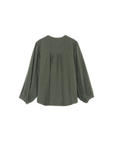 Loose fluid blouse green Portrait