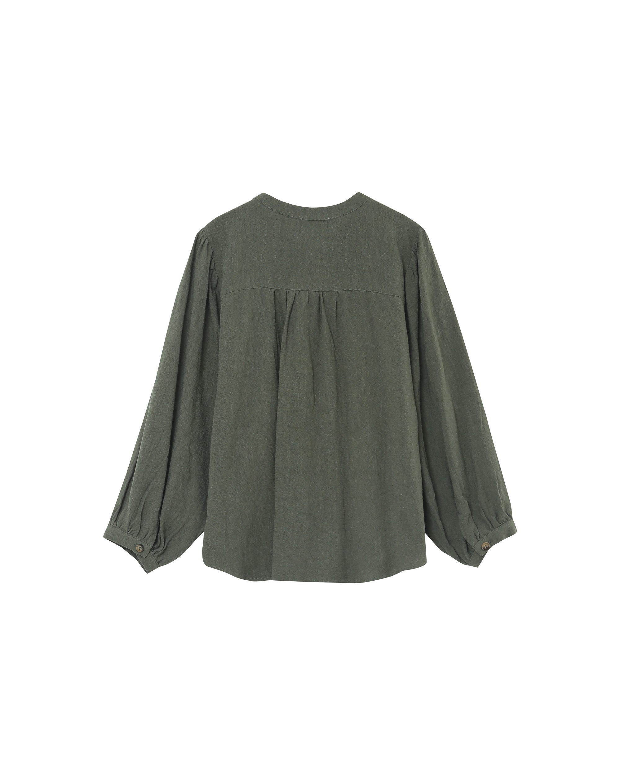 Loose fluid blouse green Portrait