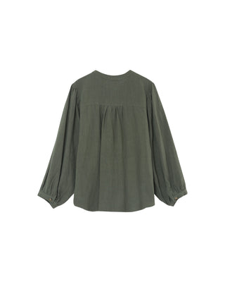 BLOUSE VERT PORTRAIT