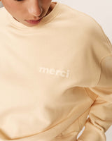 Oversized crop sweatshirt beige Positive