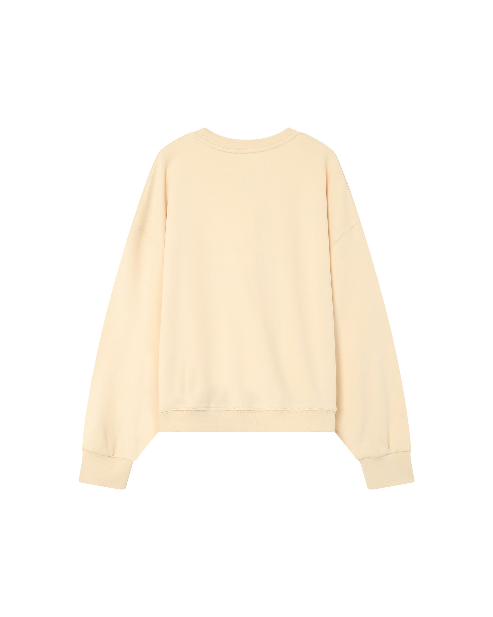 Oversized crop sweatshirt beige Positive