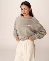 Oversized crop sweatshirt gray Positive