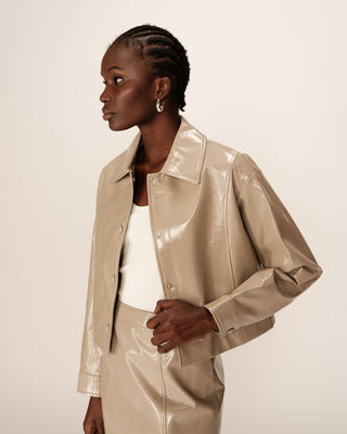 VESTE BEIGE POUDRE