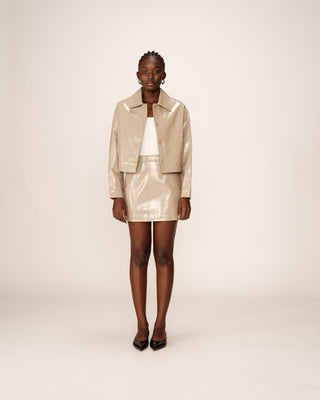 VESTE BEIGE POUDRE