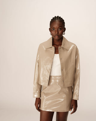 VESTE BEIGE POUDRE