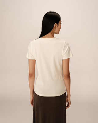 T-SHIRT BEIGE POUSSIN