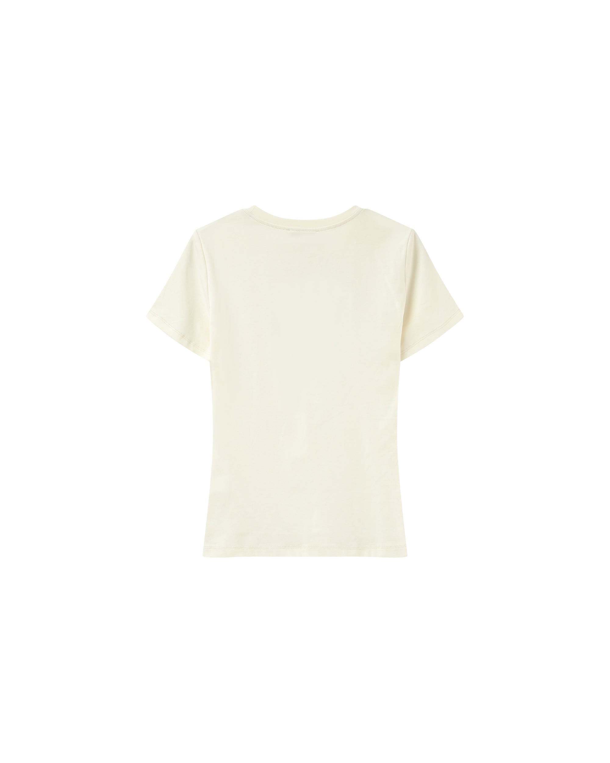 T-shirt message imprimé beige Poussin