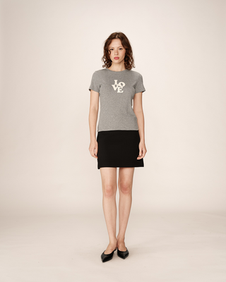 T-SHIRT GRIS POUSSIN