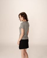 T-shirt message imprimé gris Poussin