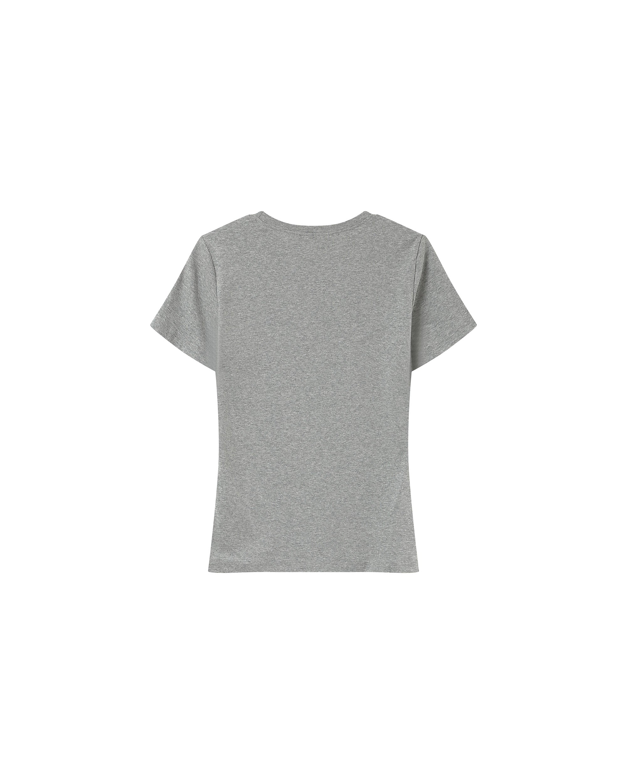 T-shirt message imprimé gris Poussin