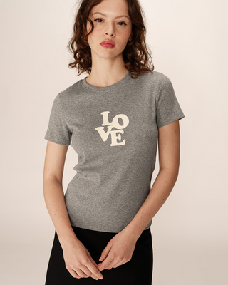 T-SHIRT GRIS POUSSIN