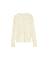 Top transparent en dentelle ecru Prairie