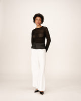 Transparent lace top black Prairie_13047