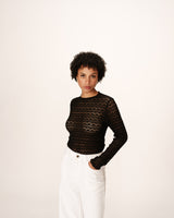 Transparent lace top black Prairie_13047