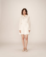 Robe chemise courte ecru Praline