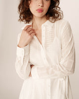 Robe chemise courte ecru Praline