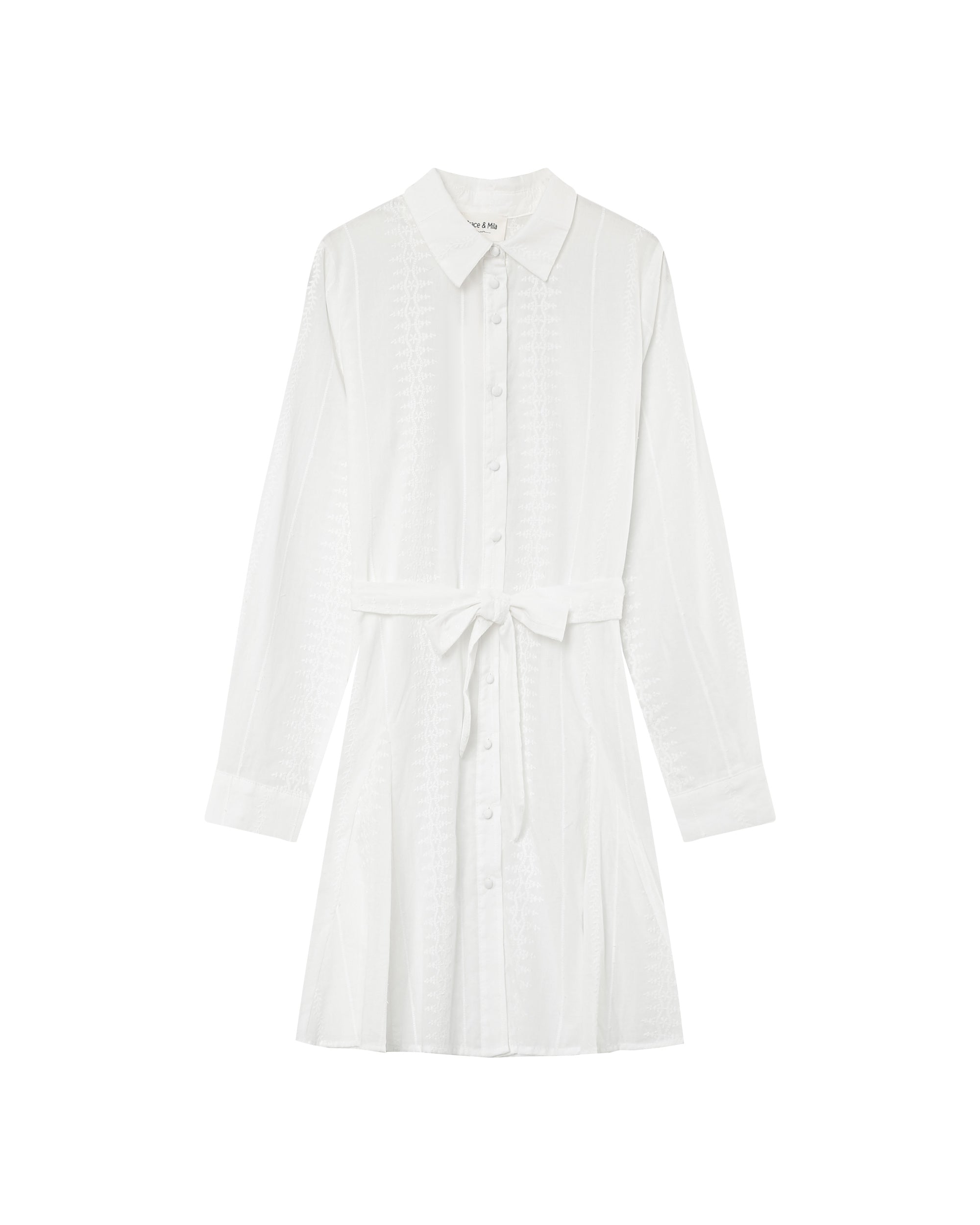 Robe chemise courte ecru Praline