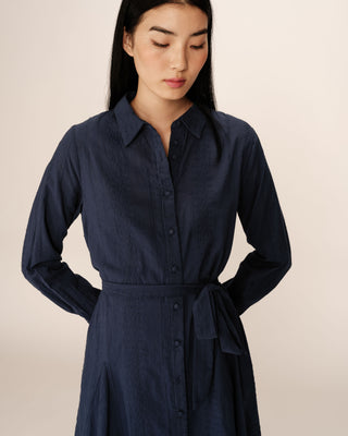 ROBE COURTE MARINE PRALINE