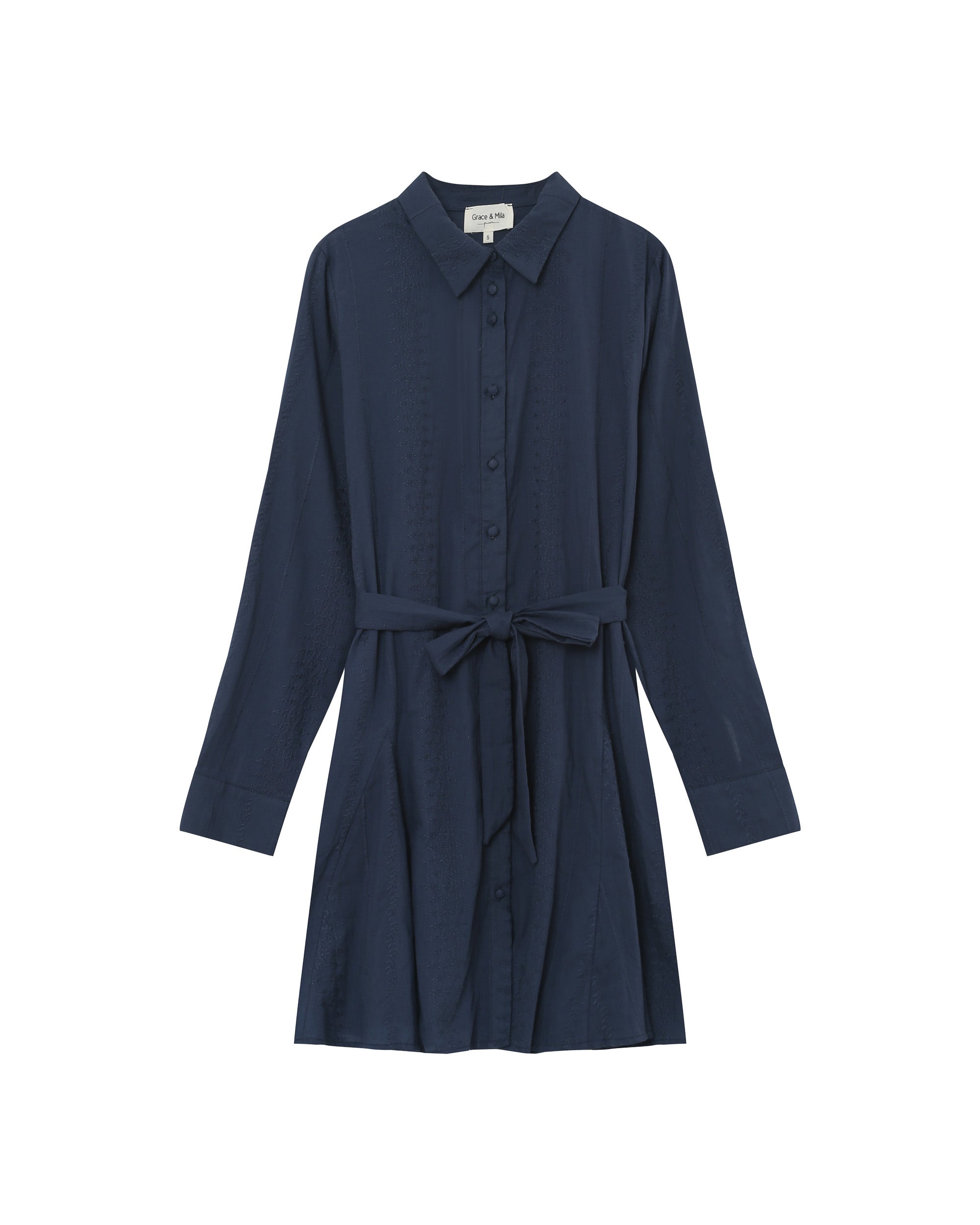 Robe chemise courte marine Praline