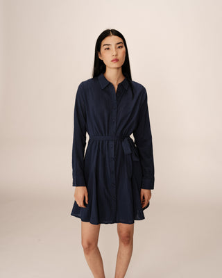 ROBE COURTE MARINE PRALINE