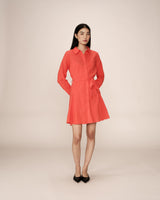 Robe chemise courte rouge Praline