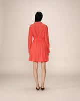 Robe chemise courte rouge Praline
