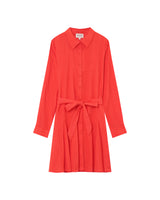 Robe chemise courte rouge Praline