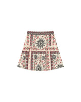 Jupe courte imprimée beige Precieuse