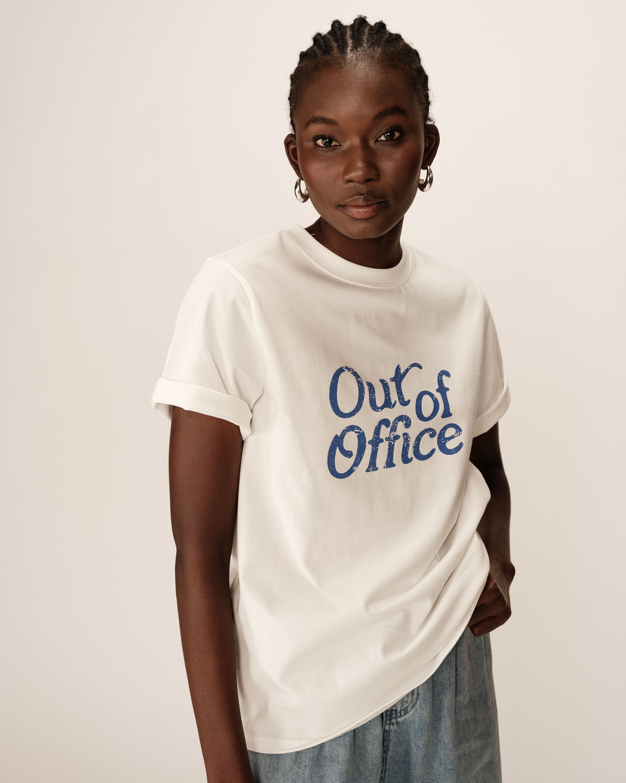 Printed message t-shirt ecru Prelude_13153