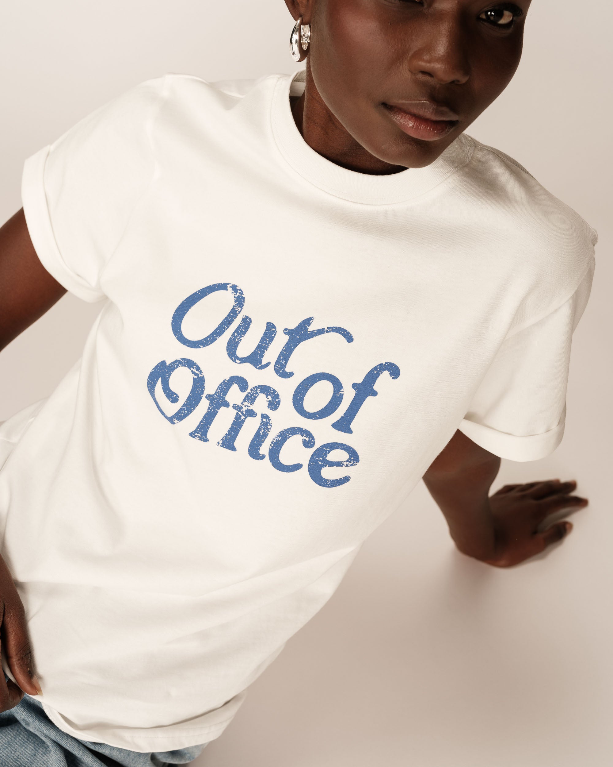 Printed message t-shirt ecru Prelude_13153