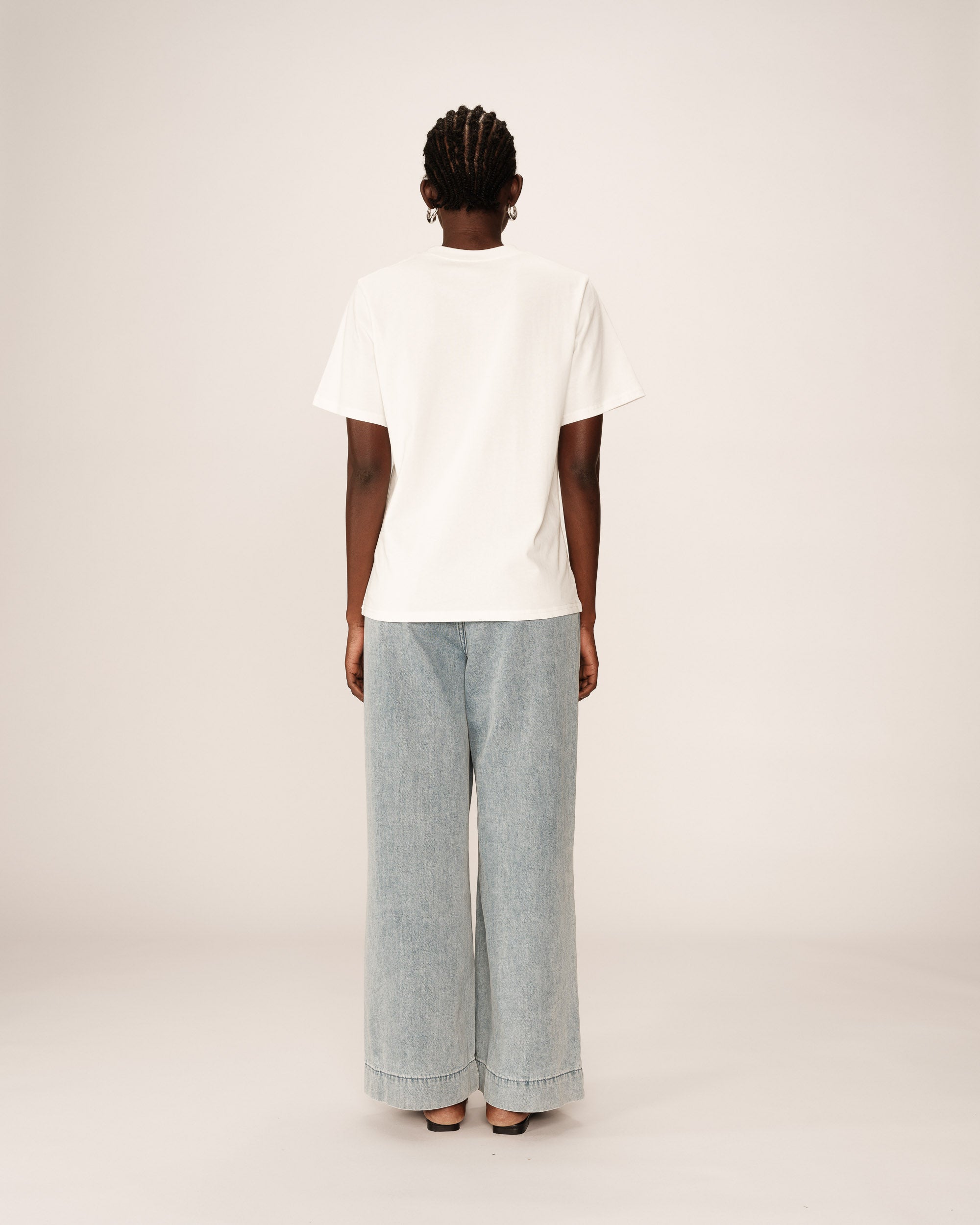 Printed message t-shirt ecru Prelude_13153