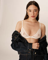 Bralette en dentelle ecru Presley