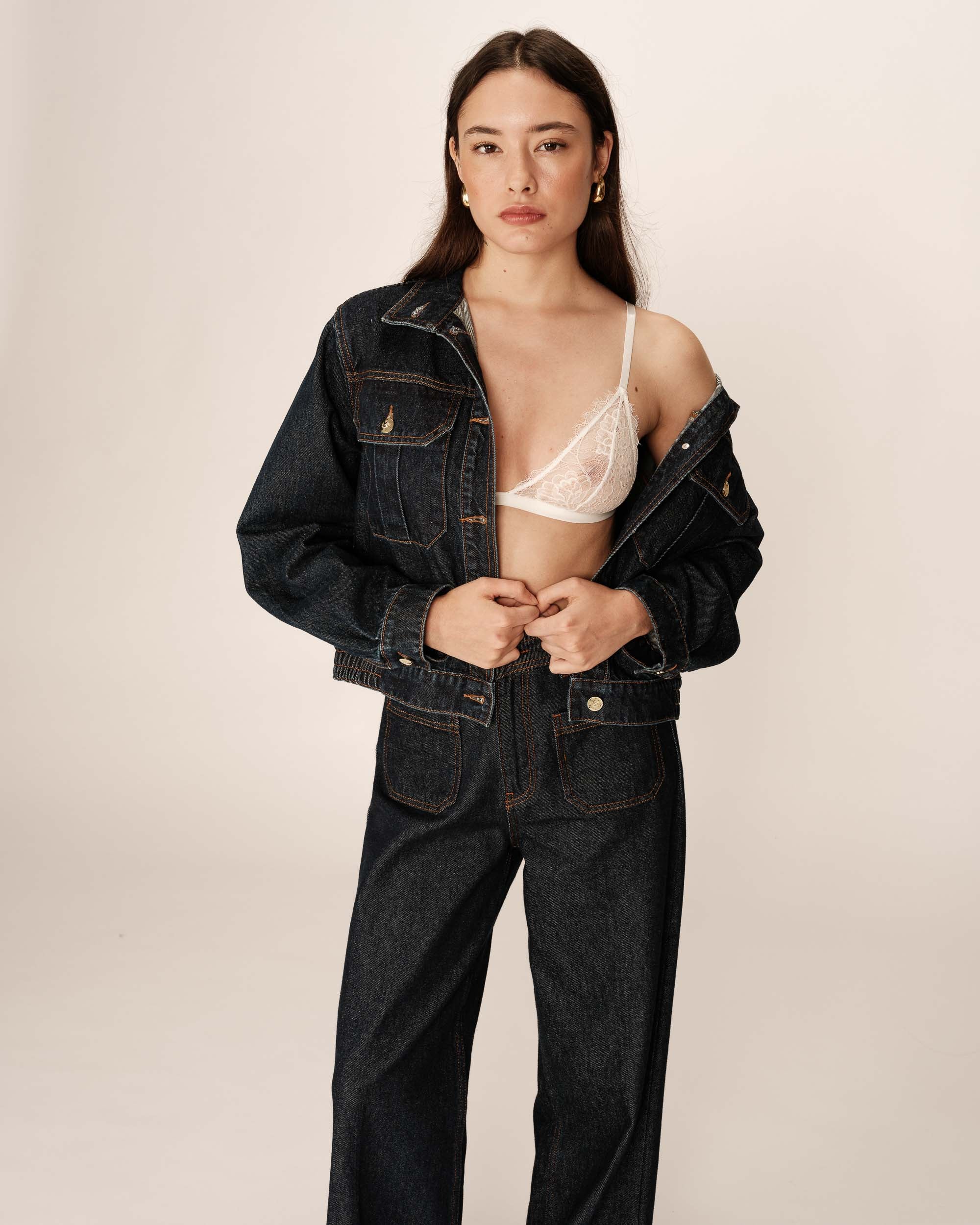 Bralette en dentelle ecru Presley