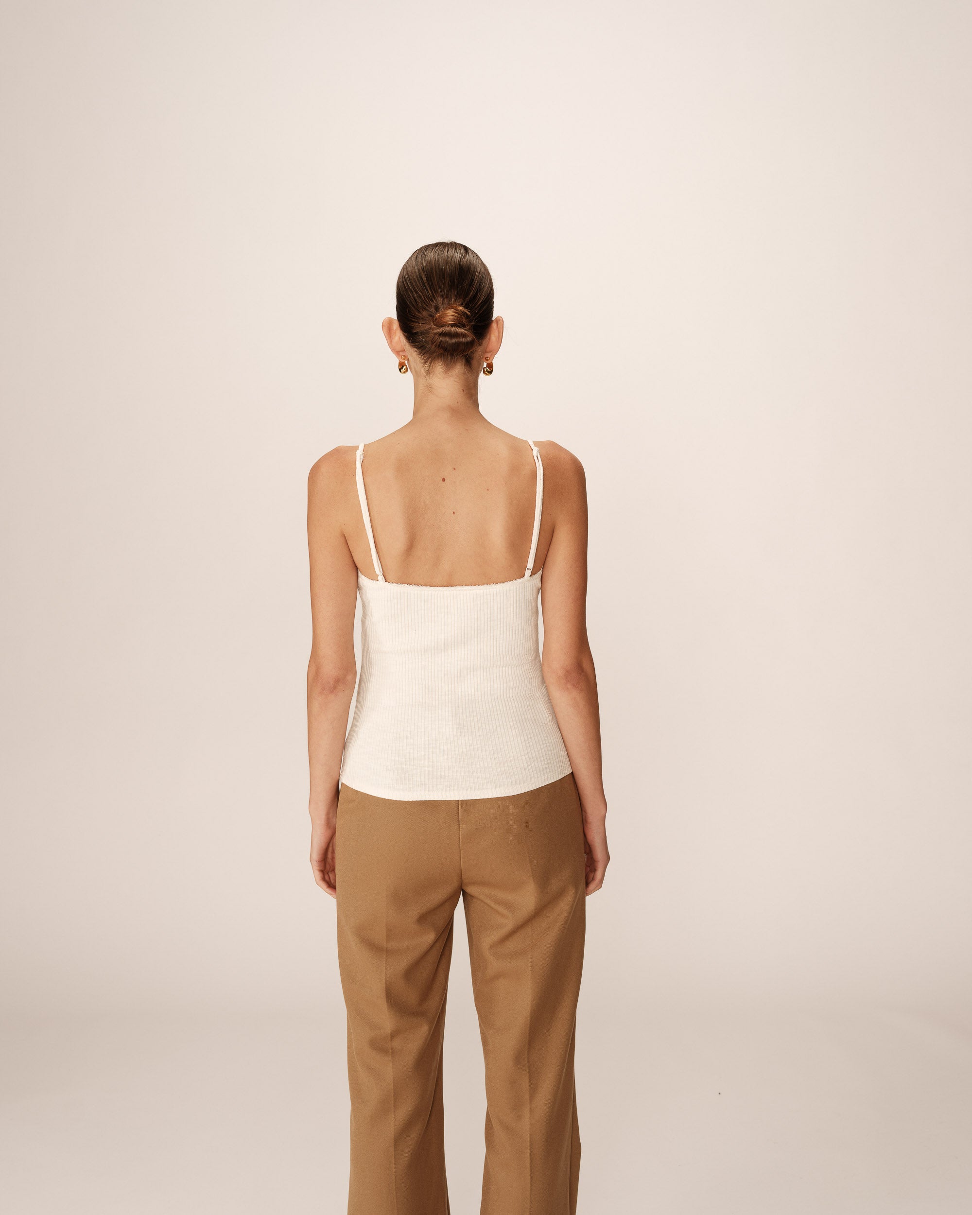 Top avec lisere en dentelle ecru Presto