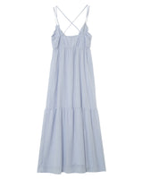 Robe longue a volants bleu Pretty