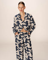 Patterned shirt navy Primo_13140