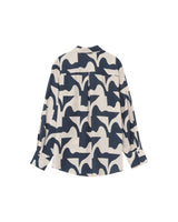 Patterned shirt navy Primo_13140