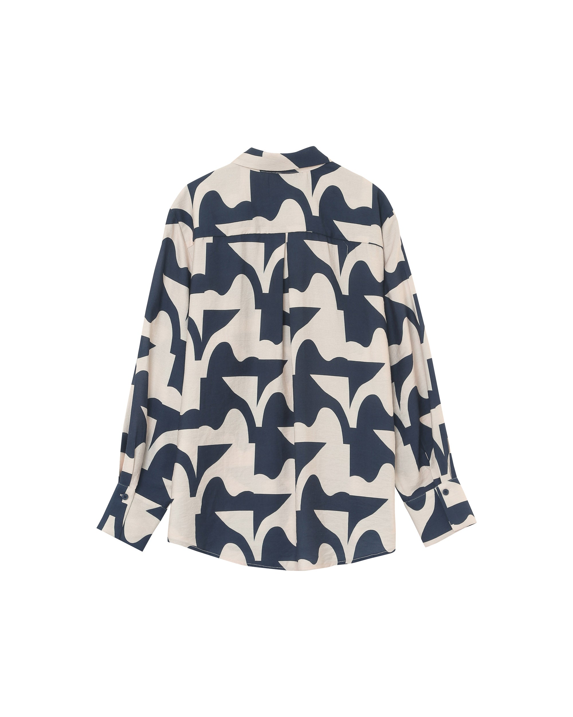 Patterned shirt navy Primo_13140