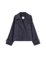 Short trench coat navy Printemps