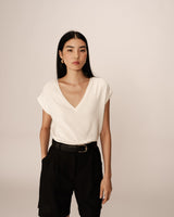 Fluid jersey top ecru Prosper_13033