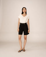 Fluid jersey top ecru Prosper_13033