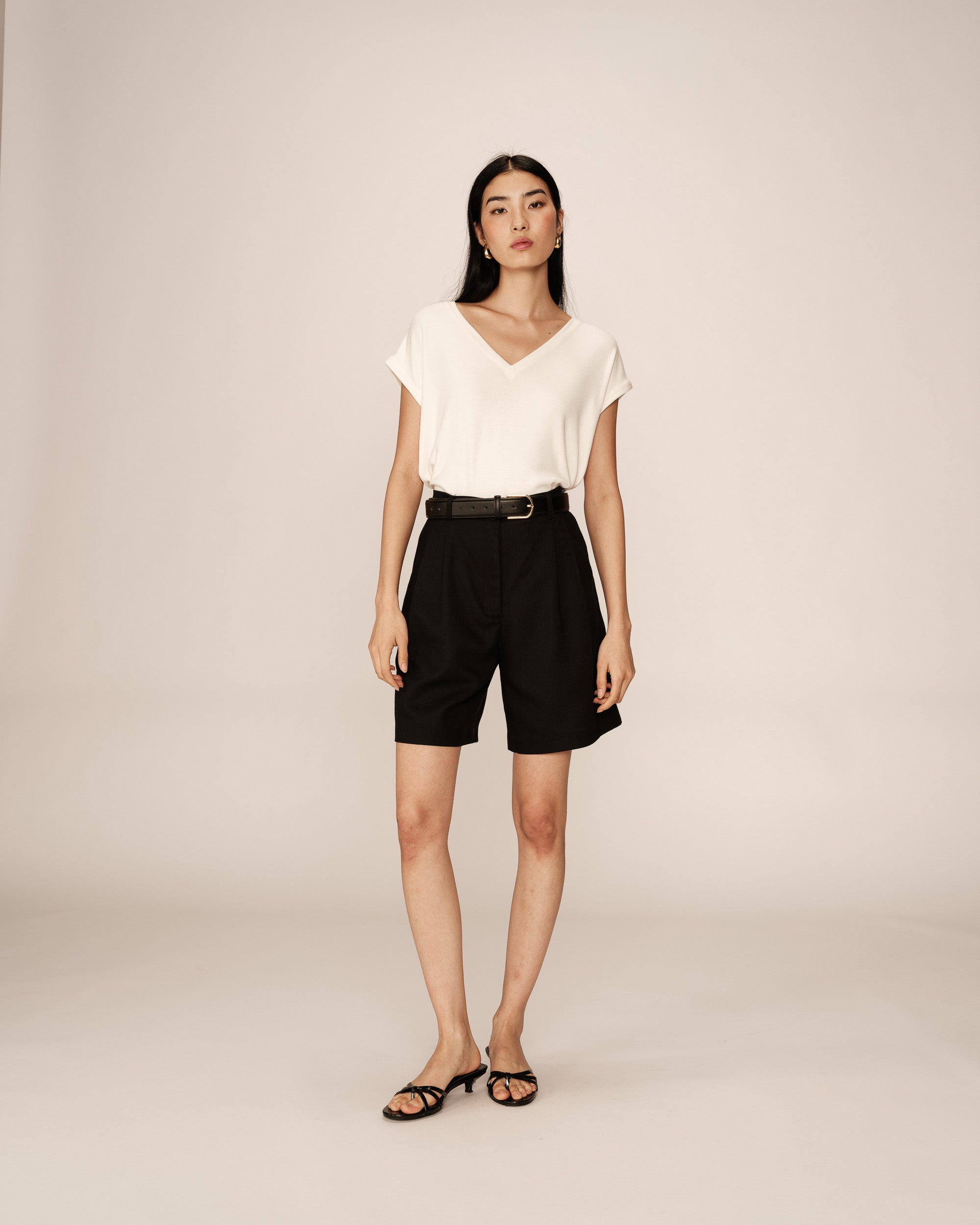 Fluid jersey top ecru Prosper_13033