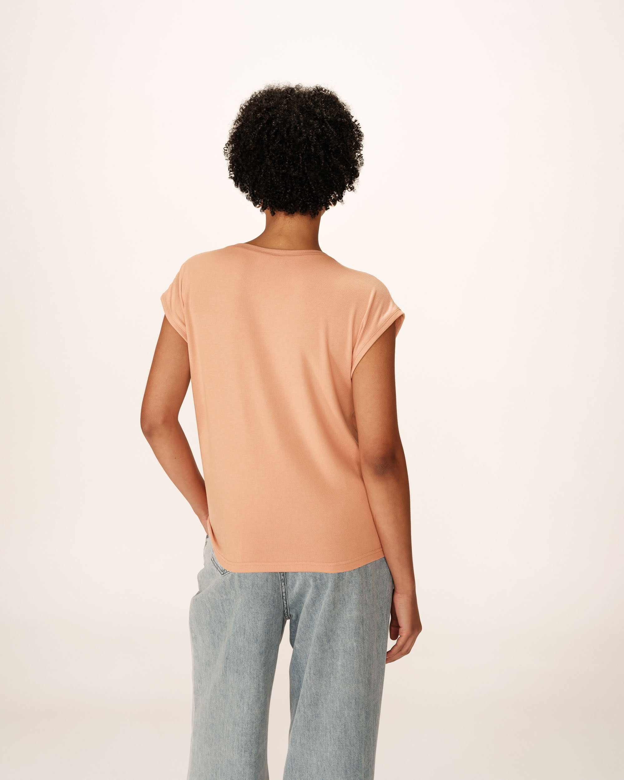 Fluid jersey top peach Prosper_13033