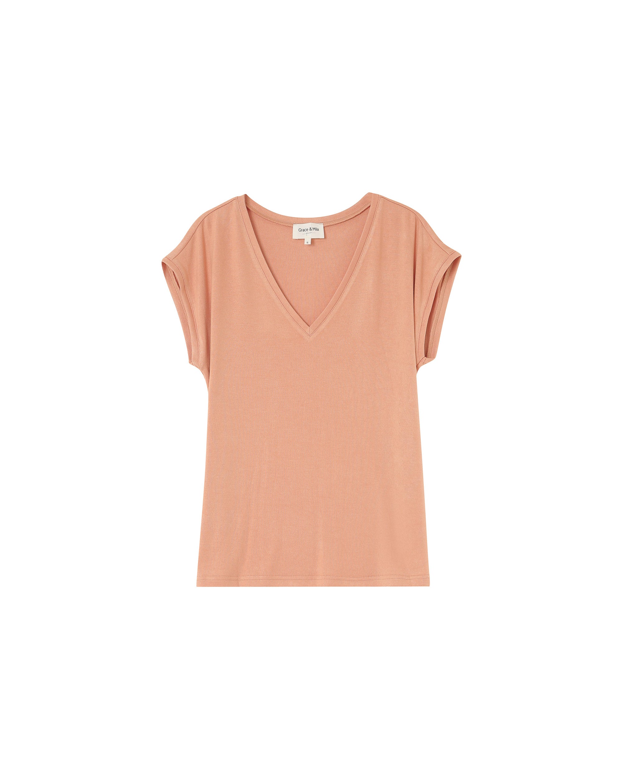 Fluid jersey top peach Prosper_13033