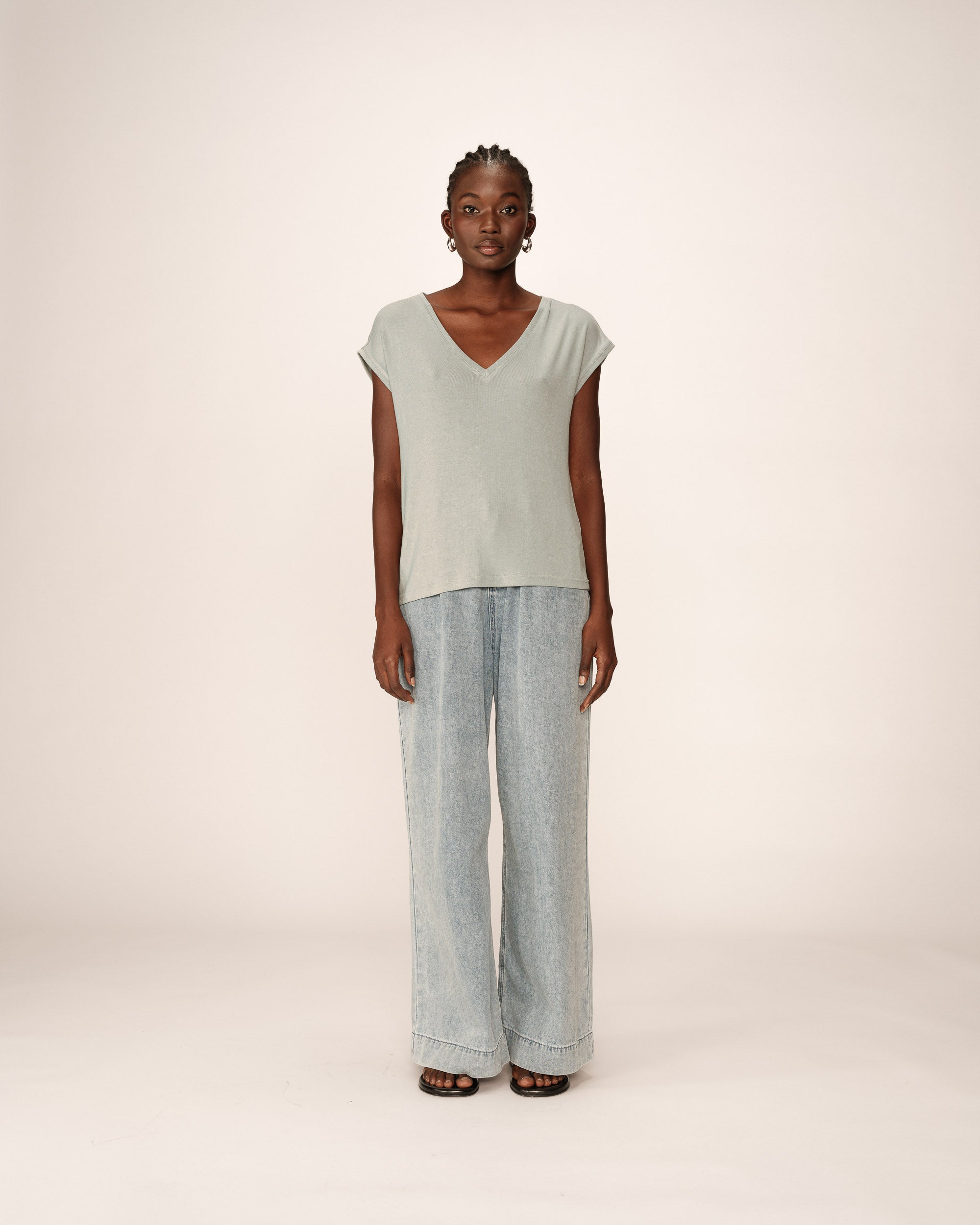 Fluid jersey top green Prosper_13033