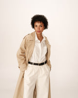 Long cotton trench coat beige Proust