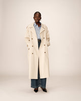 Long cotton trench coat ecru Proust