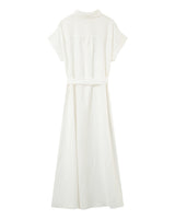 Robe longue lin et coton ecru Prudence