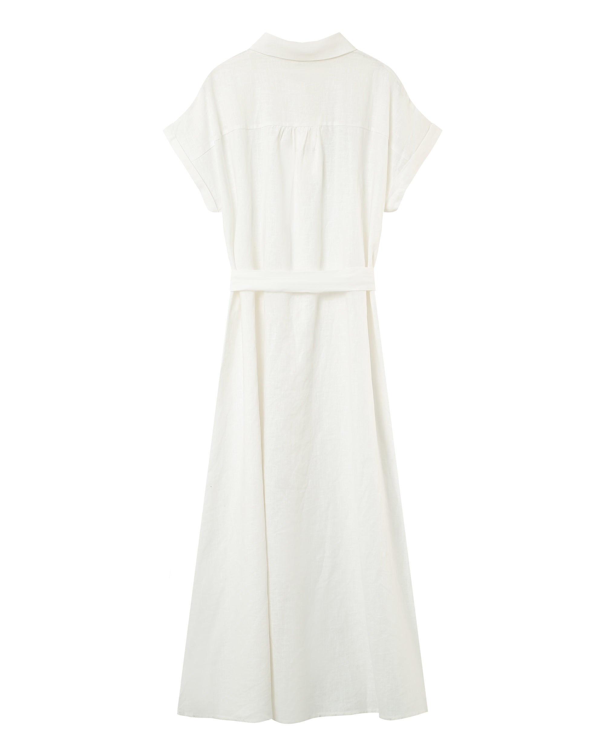 Robe longue lin et coton ecru Prudence